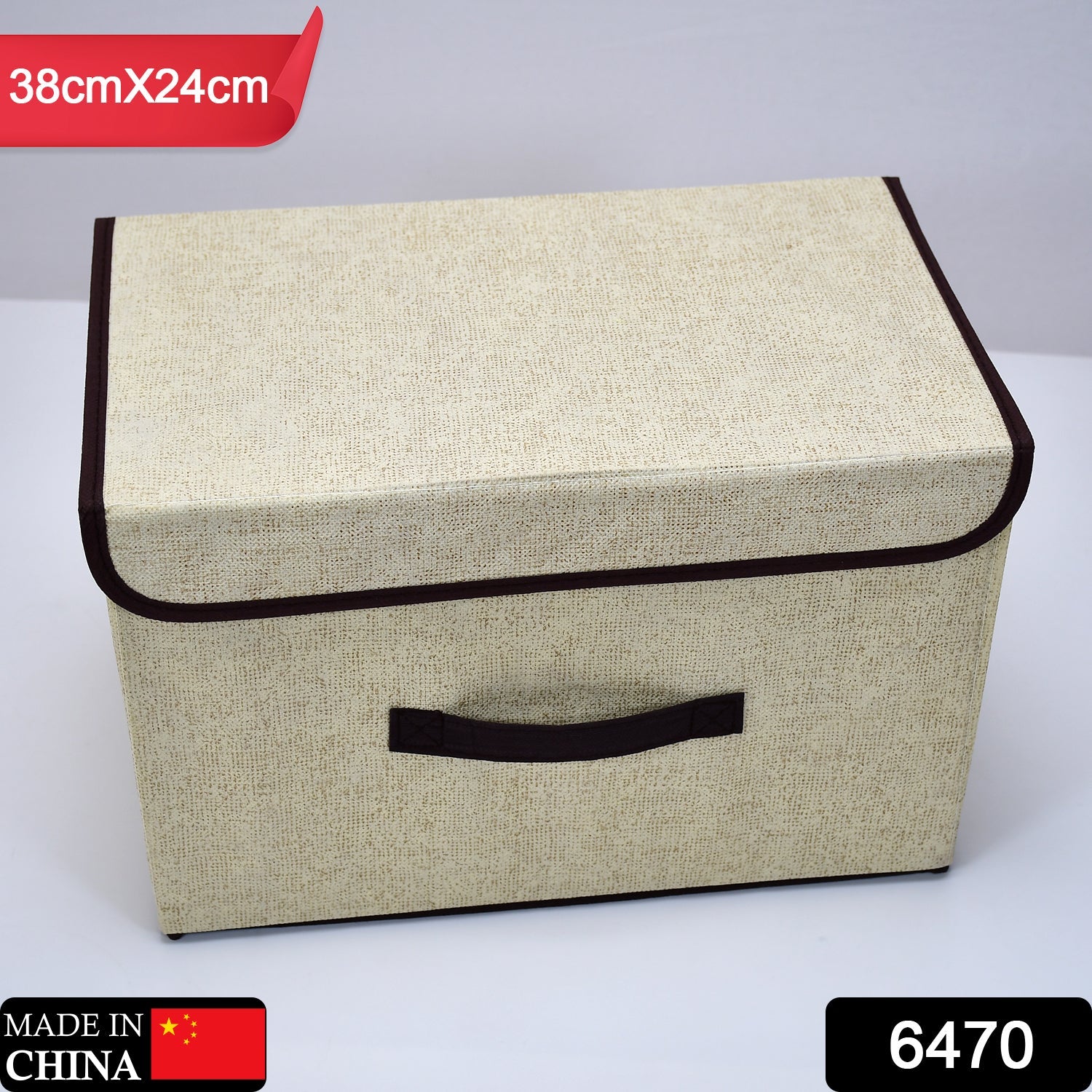 6470 Foldable Storage Box with Lid and Handles, Cotton and Linen Storage Bins and Baskets Organizer for Nursery, Closet, Bedroom, Home DeoDap 6470 Foldable Storage Box with Lid and Handles, Cotton and Linen Storage Bins and Baskets Organizer for Nursery, Closet, Bedroom, Home DeoDap